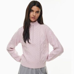 Aritzia Sunday Best Boreal 1/4 zip sweater in sugarplum lilac, XS